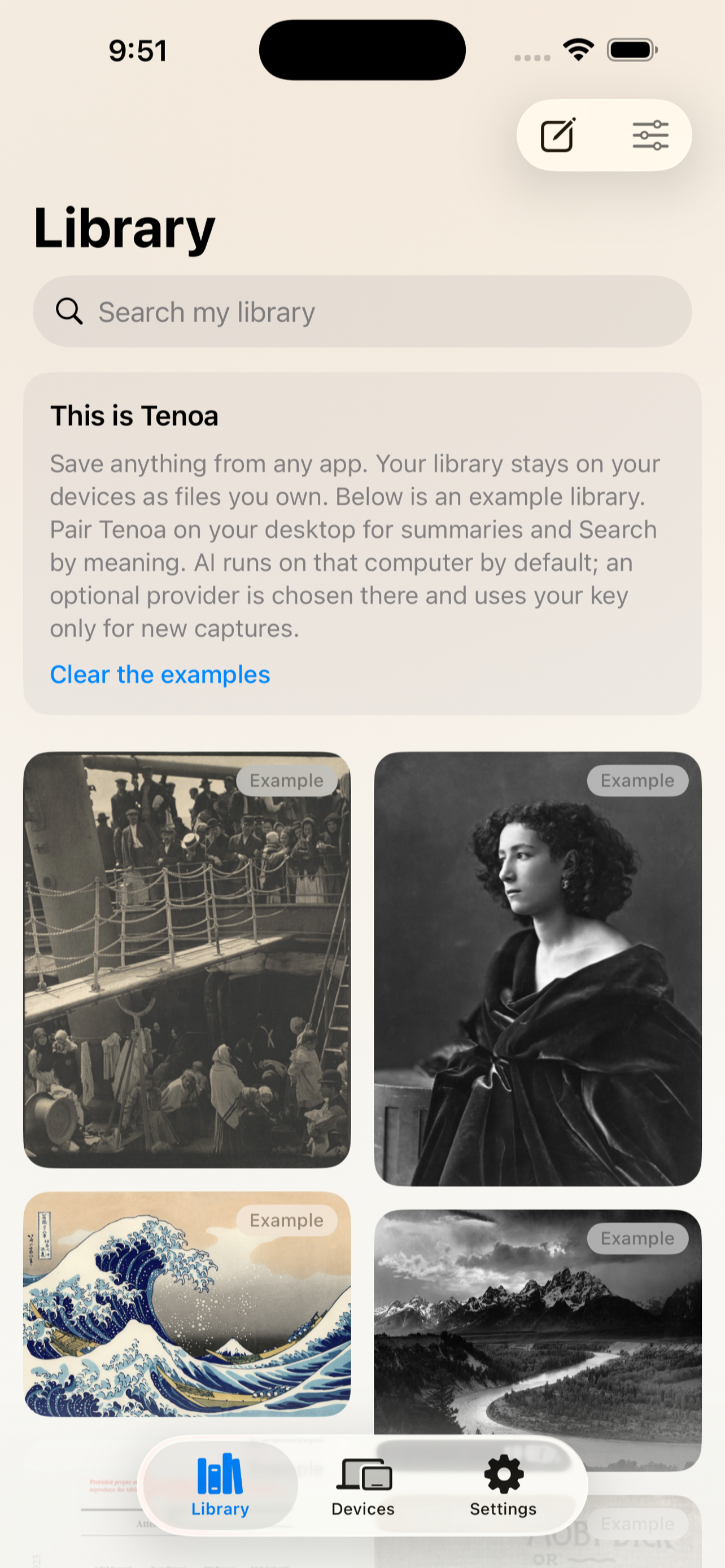 Tenoa iPhone companion app showing synchronized saves